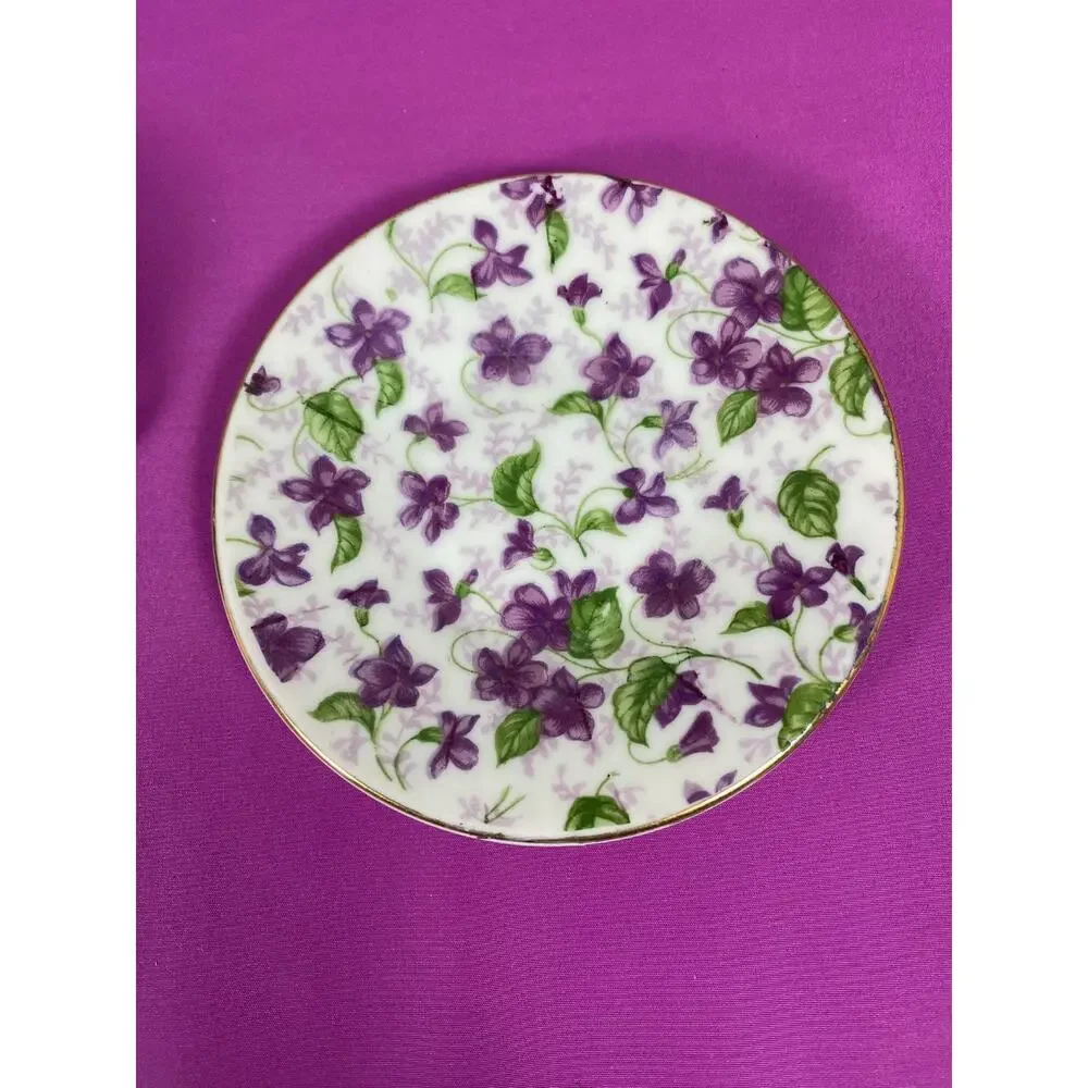 Vintage Sweet Violets Japan China Demitasse Cup & Saucer, No. 10027